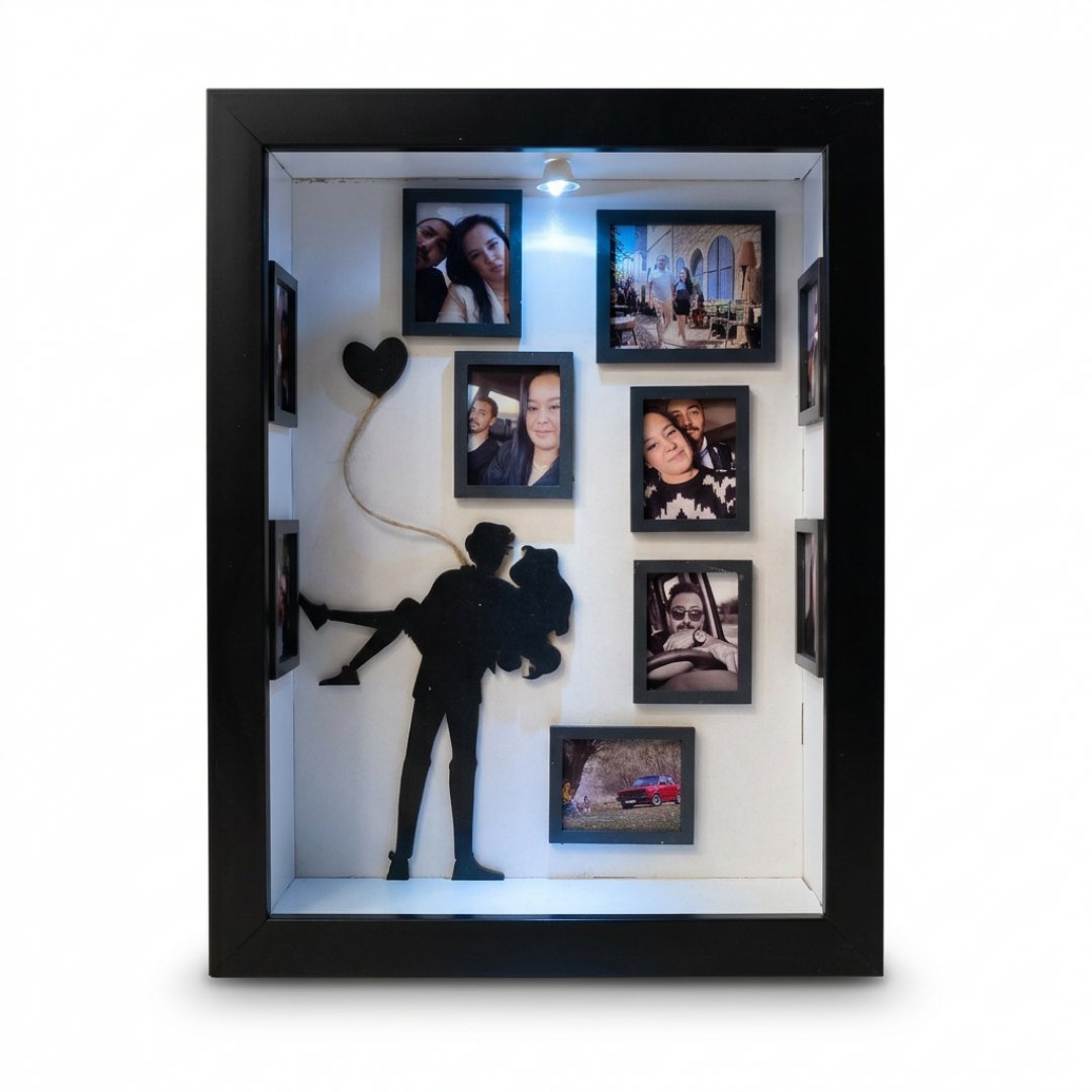 Işıklı Anı Çerçevesi – Dekoratif 3D Fotoğraf Kutusu Işıklı Anı Çerçevesi – Dekoratif 3D Fotoğraf Kutusu