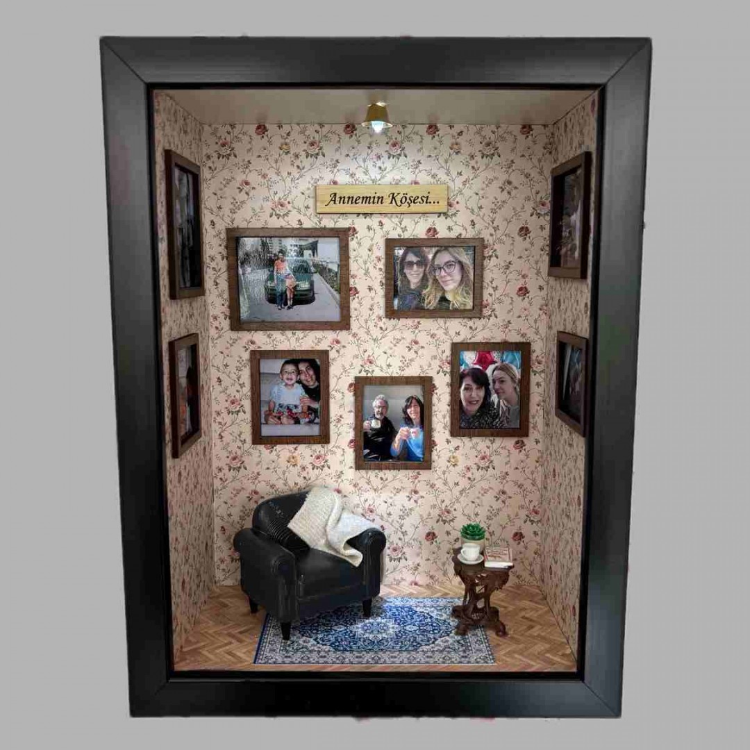 Annemin Köşesi Temalı Dekoratif Çerçeve Annemin Köşesi Temalı Dekoratif Çerçeve