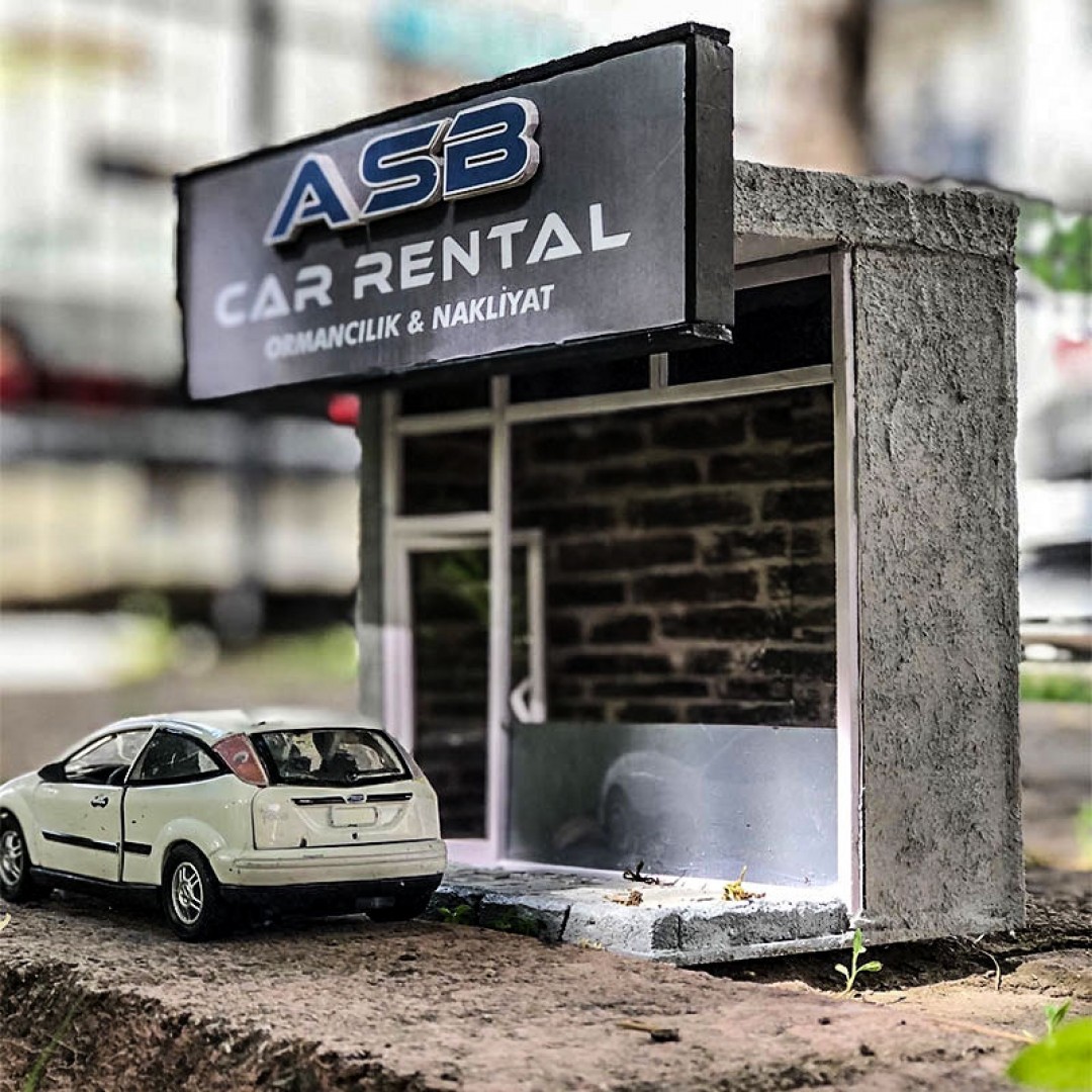 Minyatür ABS Rent A Car İş Yeri