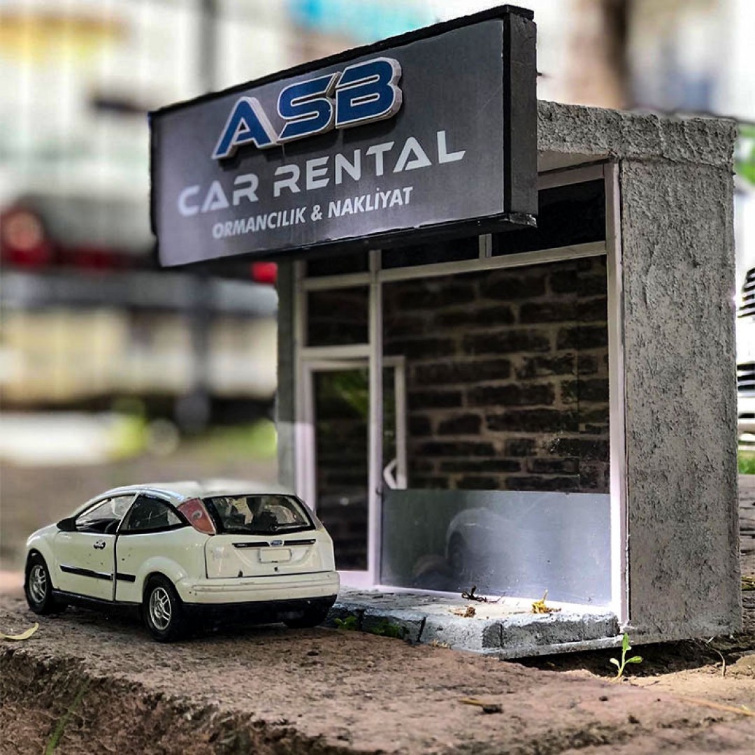 Minyatür ABS Rent A Car İş Yeri
